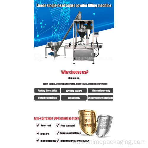 automatic filling machine for jars milk coffee powder